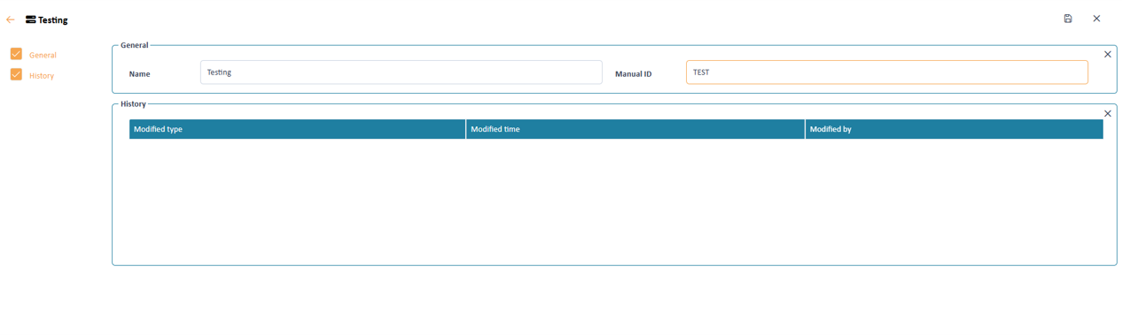 Input mask to define the data pool properties