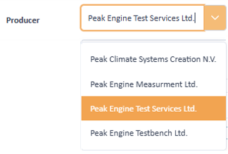 Select a value from a list of producers