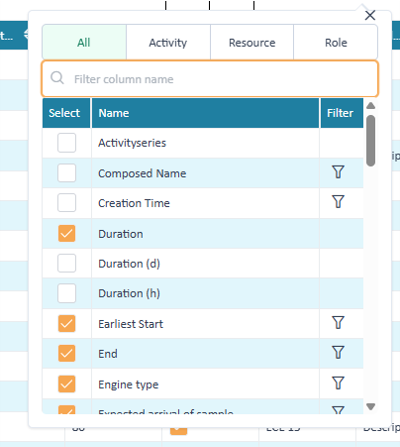 Column selector