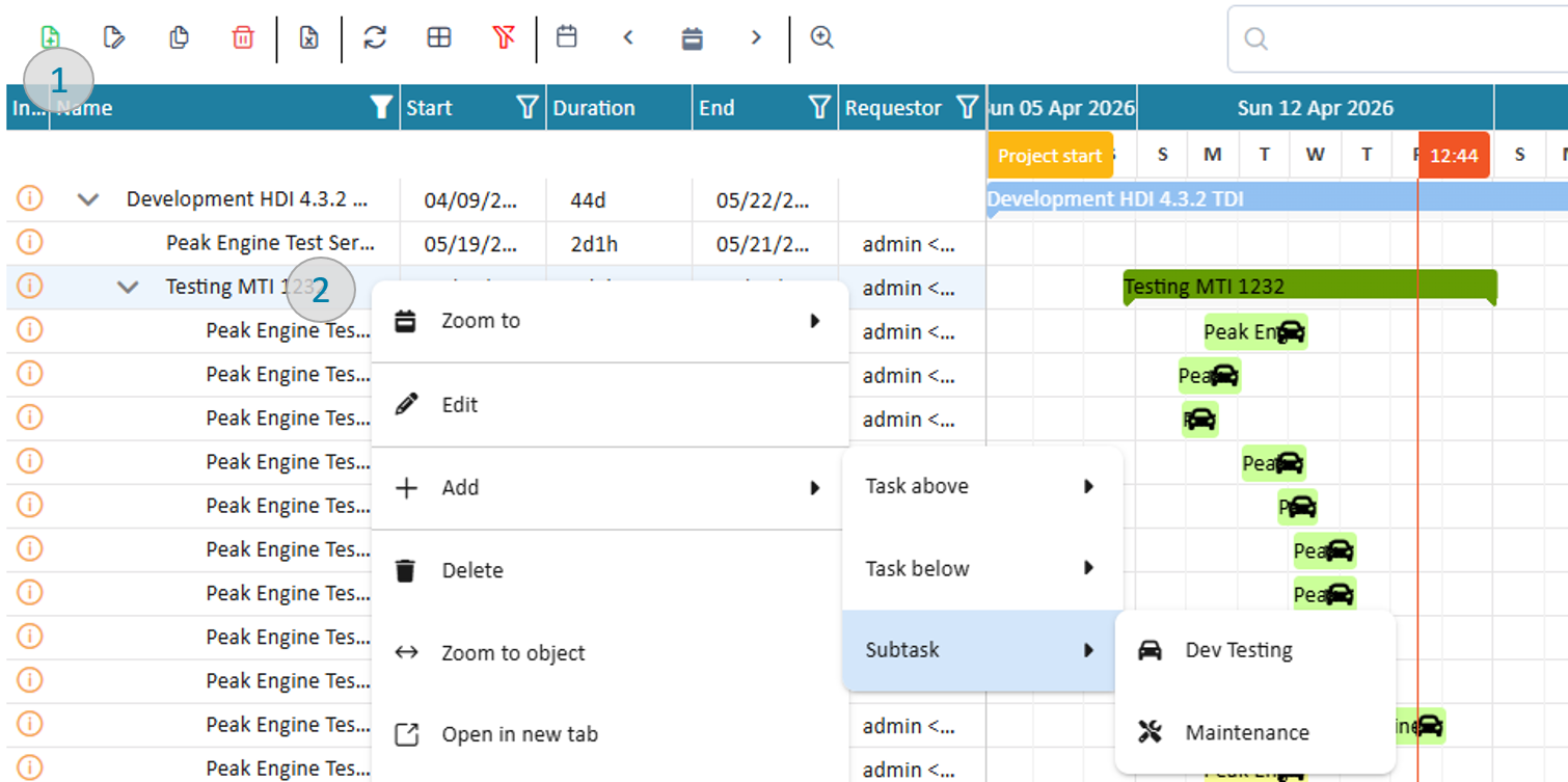 Add a project task