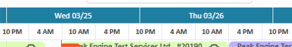 Timeline header to set the time range